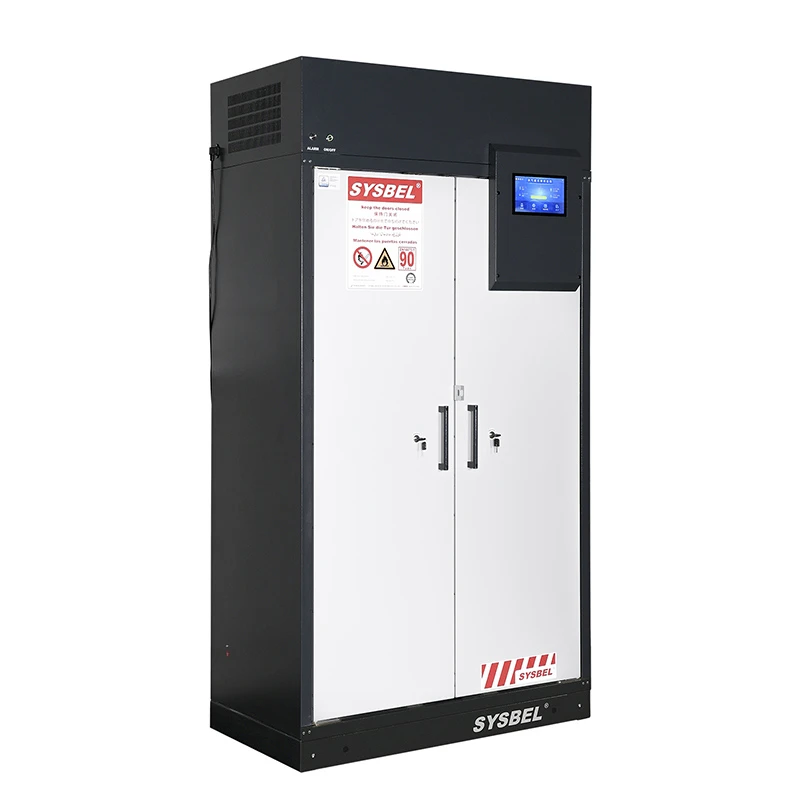 45 gallon filtrerende sikkerhetsoppbevaringsskap|90-Min brann-Kjemikalerskap – SYSBEL SE890450FXE
